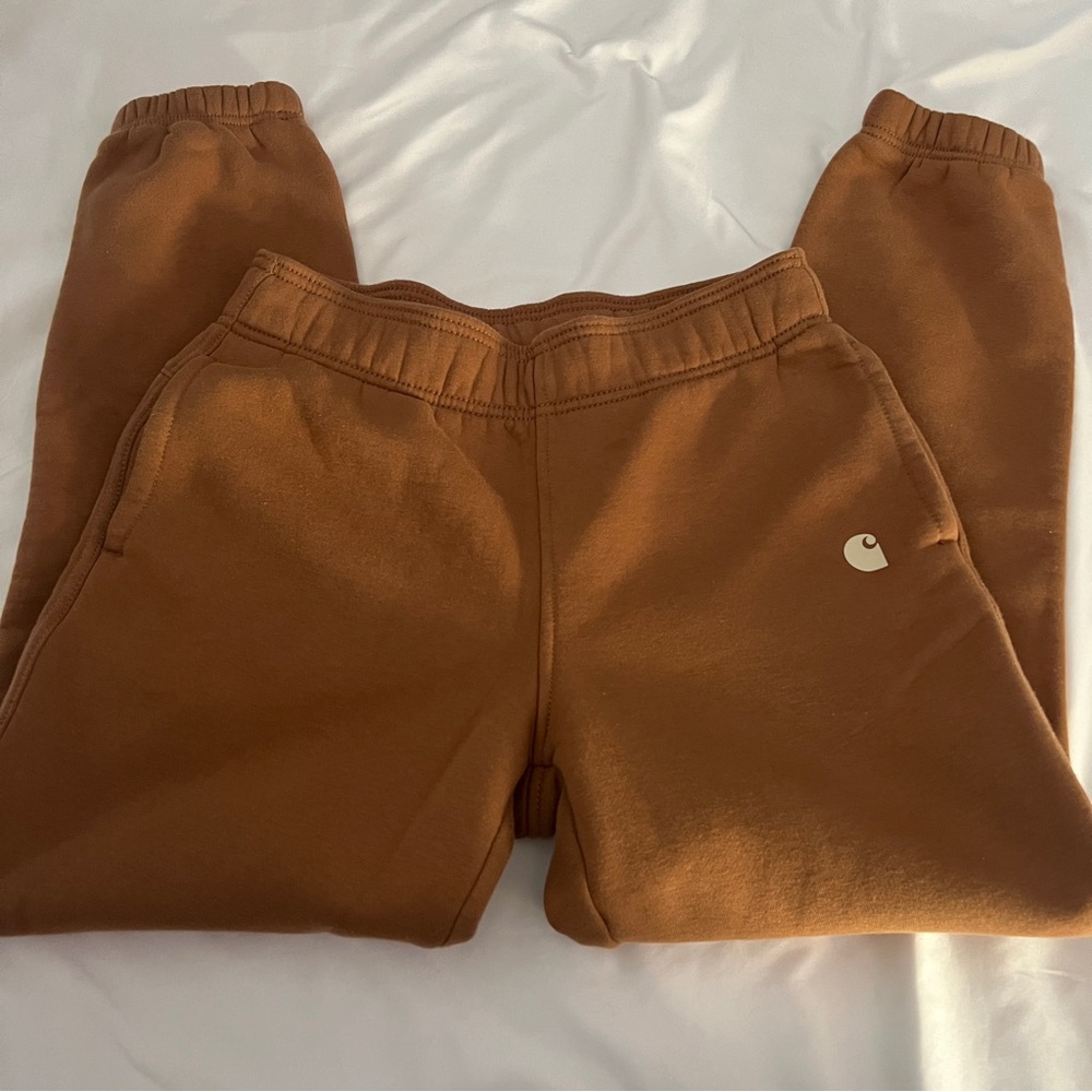 Carhartt Relaxed Fit Fleece Joggers Sweatpants Brown Size XS 0 - 2 Women’s - Picture 3 of 6